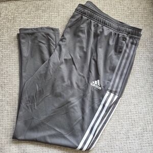 4X Adidas Charcoal Joggers with White Stripes